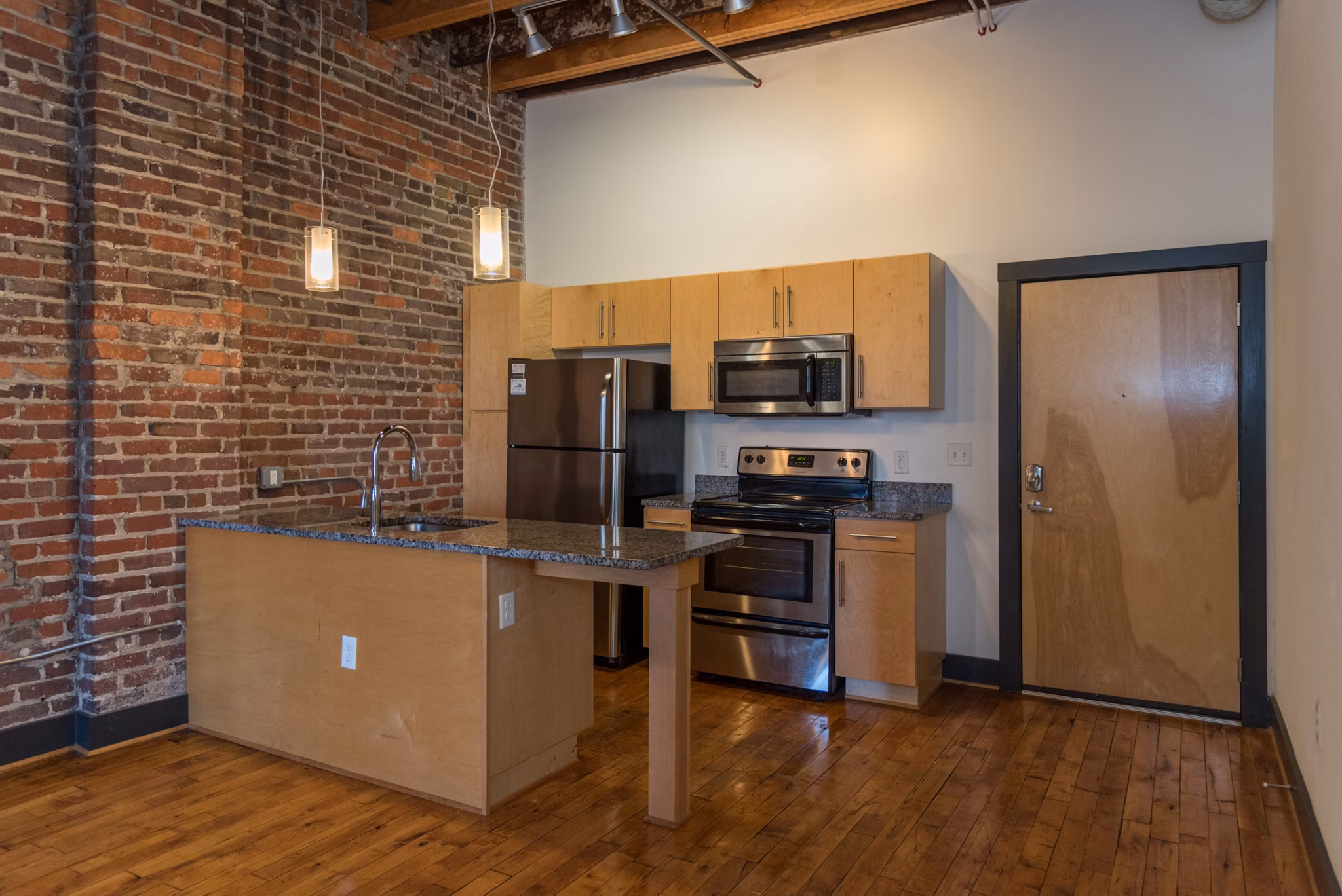 kitchen at The Masonry Apartments