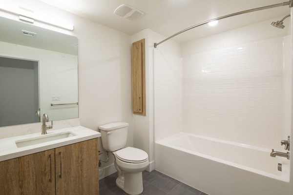 bathroom at Lucia at Aviara Apartments
