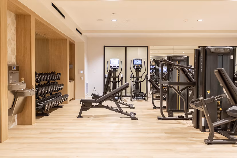 fitness center at Lucia at Aviara Apartments 