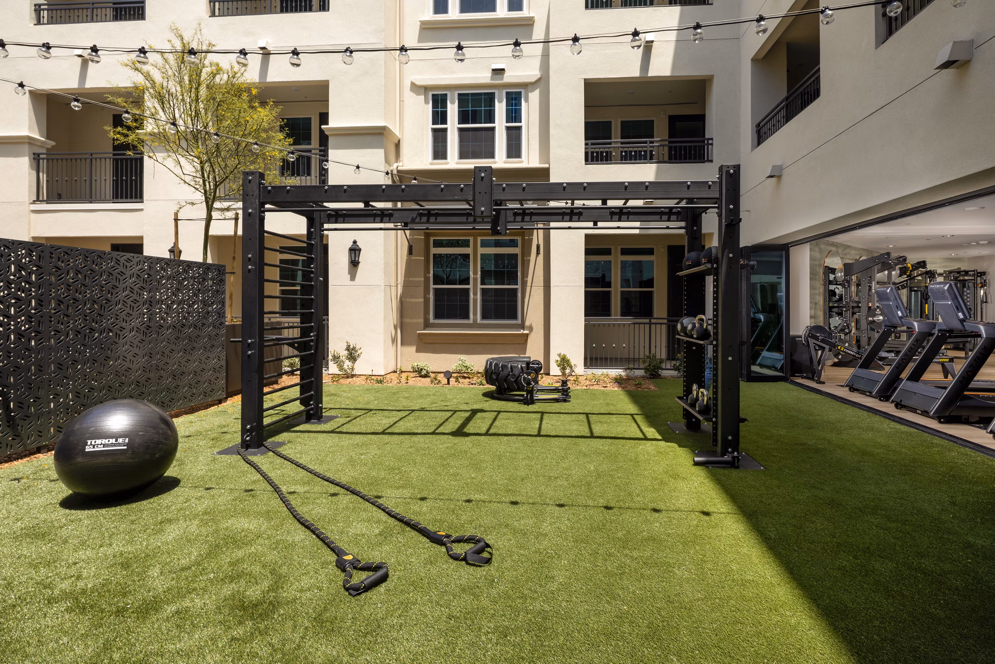 fitness center at Lucia at Aviara Apartments 