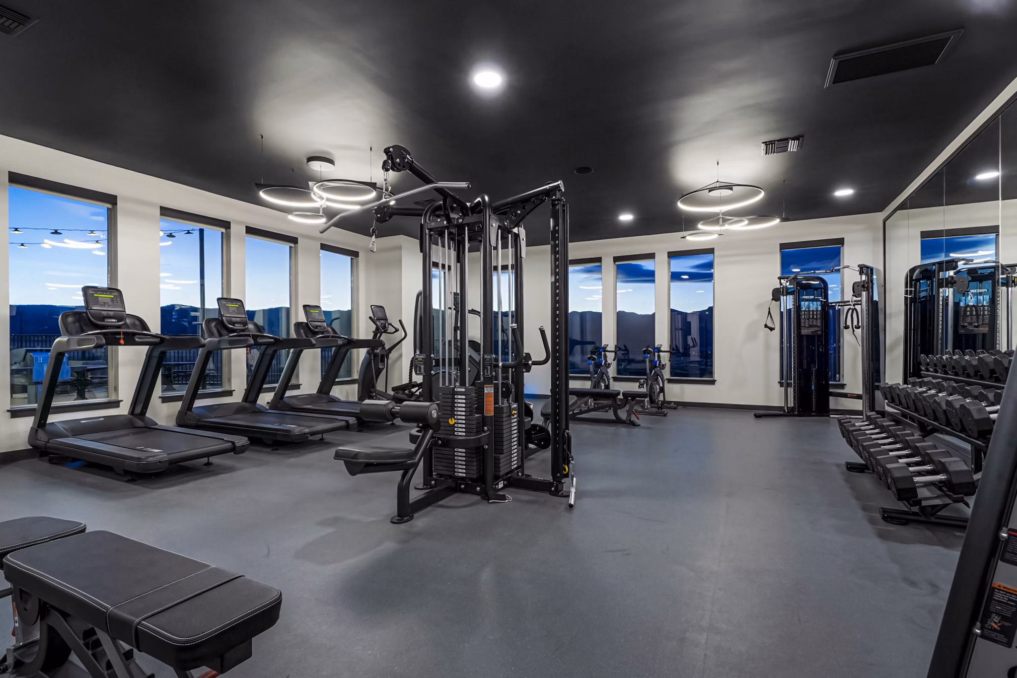 fitness center at Prose at Parkvale Apartments 