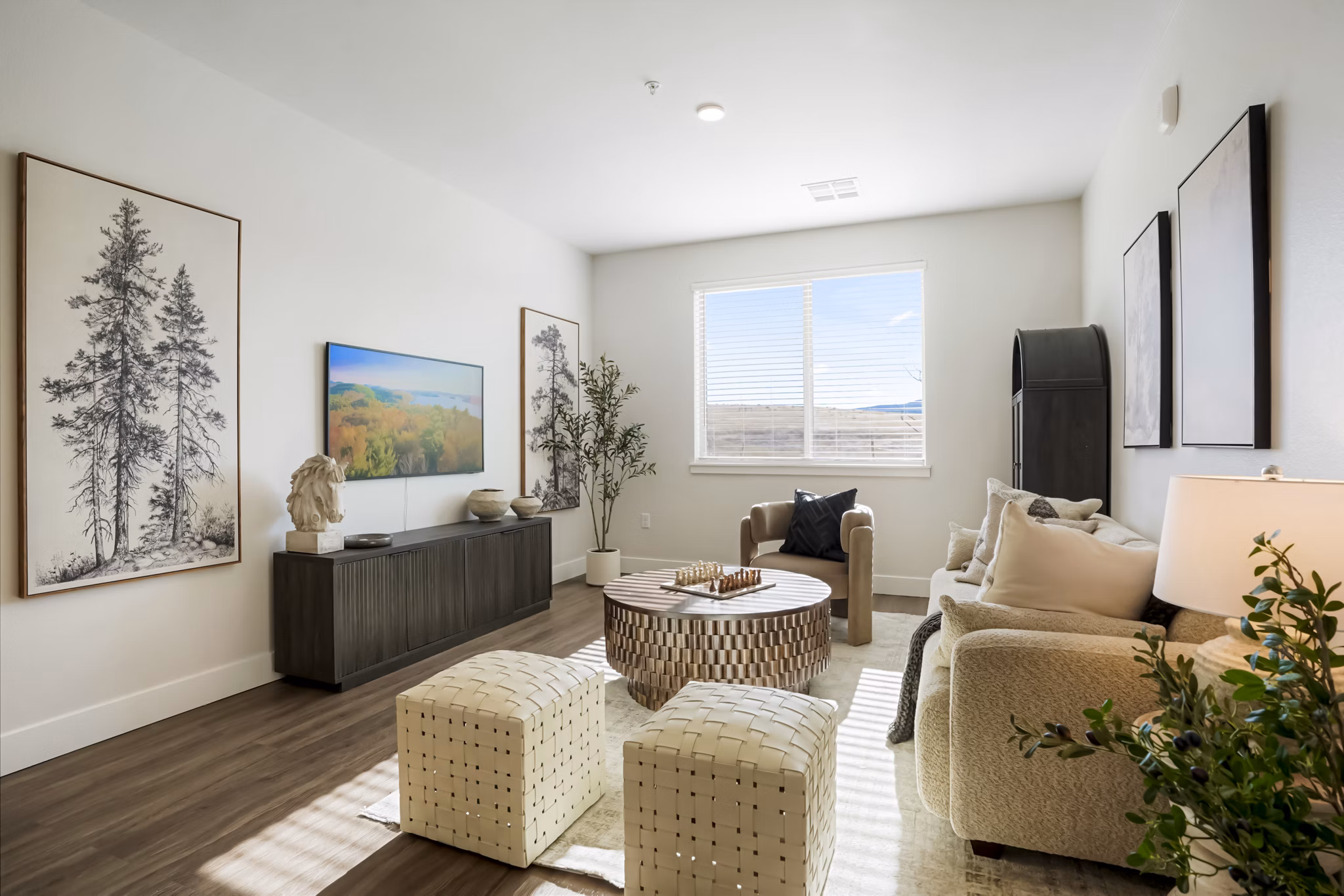 living room at Prose at Parkvale Apartments 