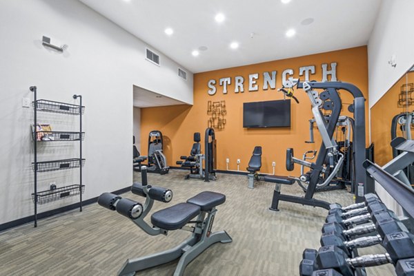 fitness center at Ayrsley Lofts Apartments