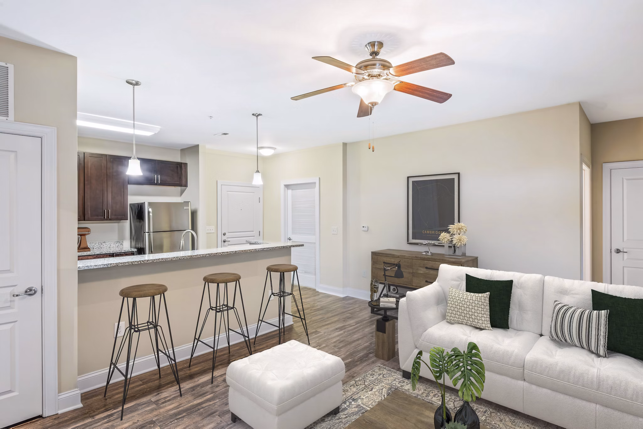 living room at Ayrsley Lofts Apartment