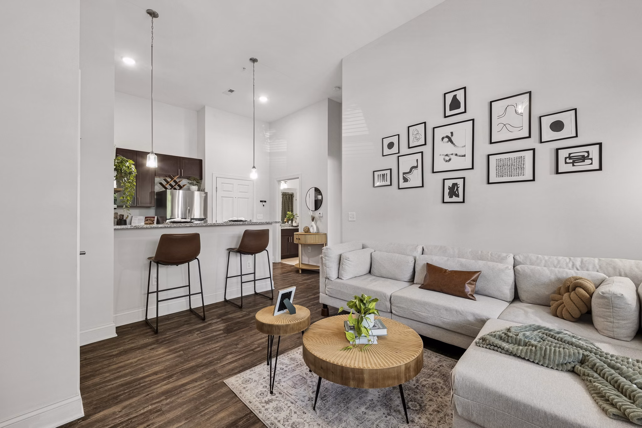 Living Room at Ayrsley Lofts Apartments