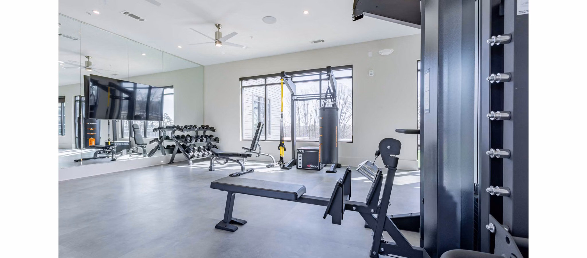 fitness center at Wellen Apartments