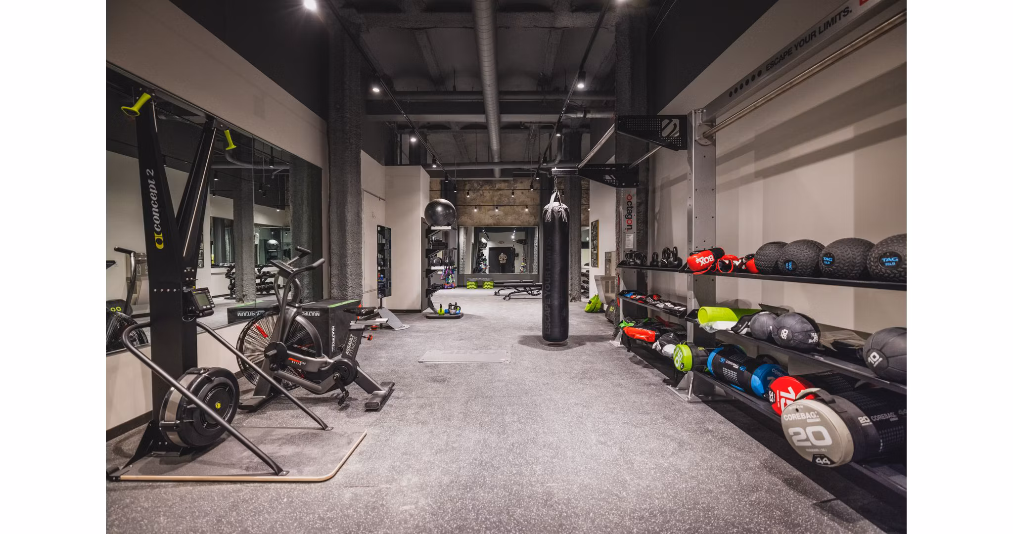 fitness center at Poth Brewery Lofts Apartments