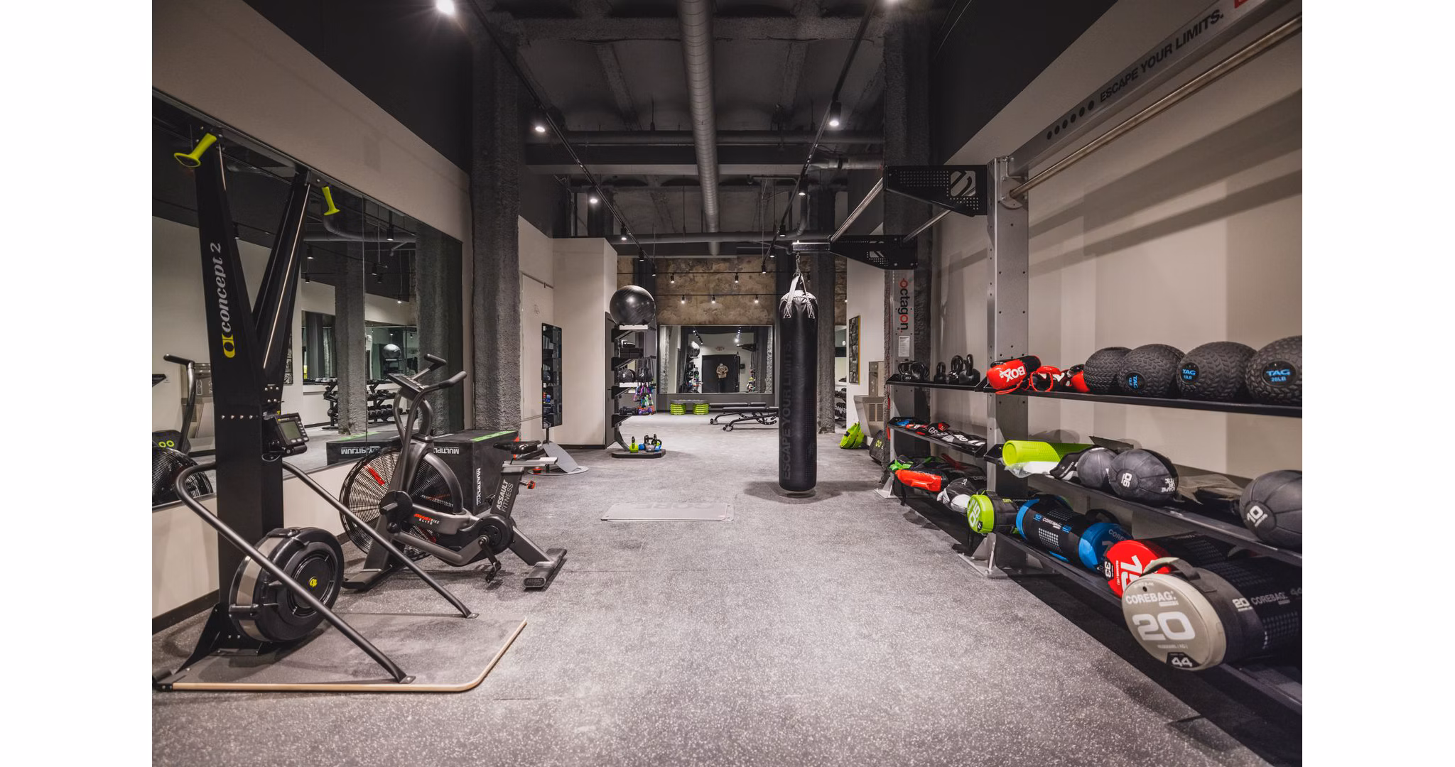 fitness center at Poth Brewery Lofts Apartments