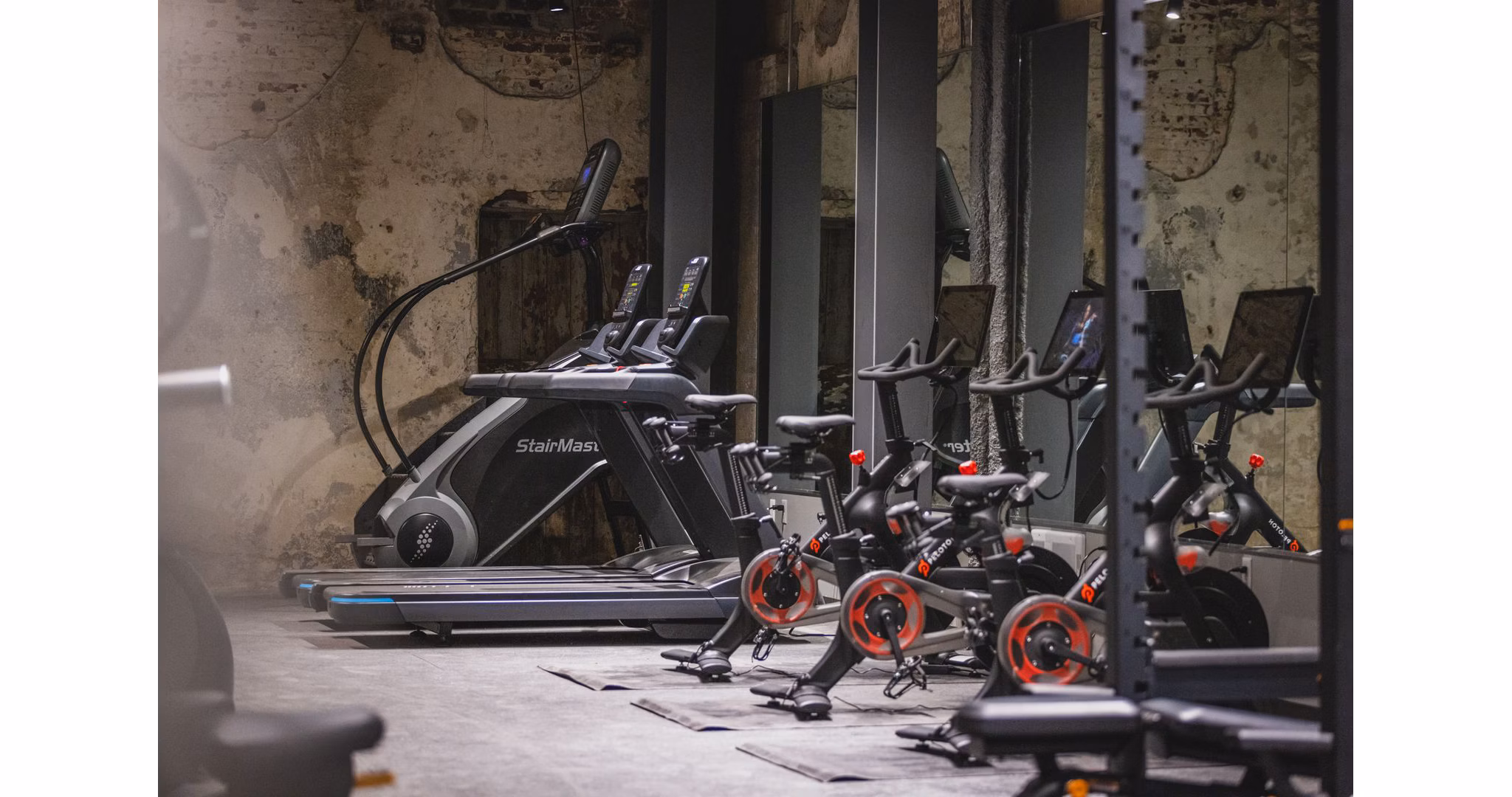 fitness center at Poth Brewery Lofts Apartments