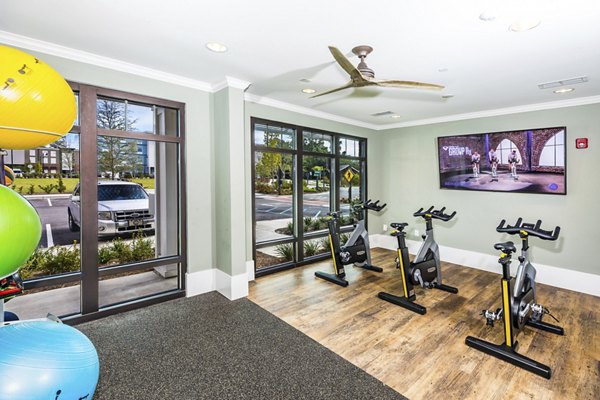 fitness center at The Haven at Indigo Square Apartments