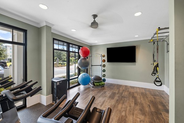 fitness center at The Haven at Indigo Square Apartments