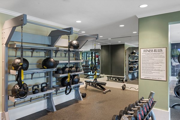 fitness center at The Haven at Indigo Square Apartments