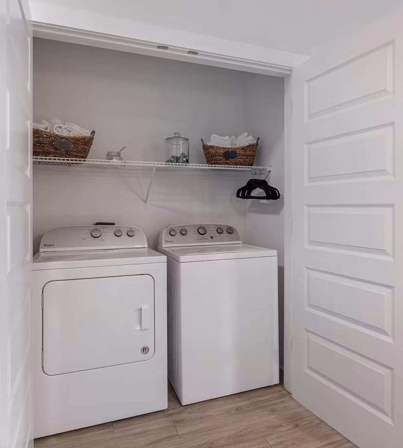laundry room at The Haven at Indigo Square Apartments