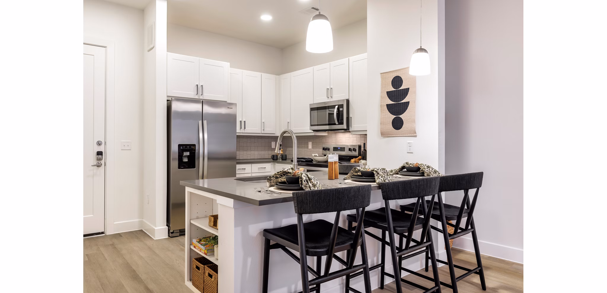 kitchen at The Amber Apartments