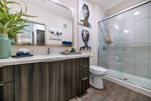 bathroom at Zaterra Apartments 