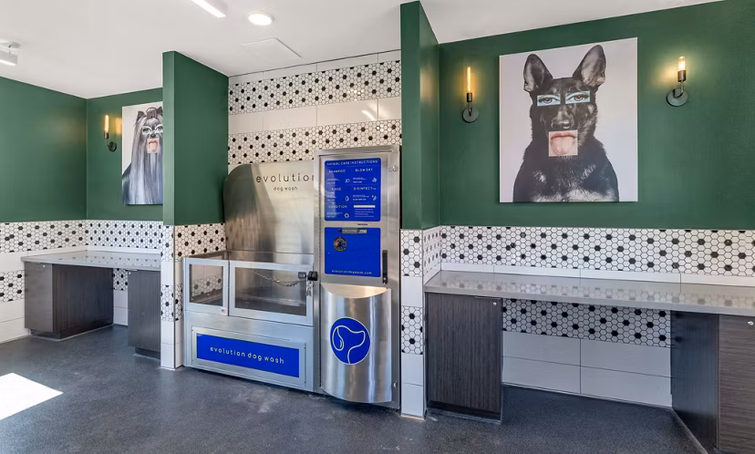 dog wash center at Zaterra Apartments 