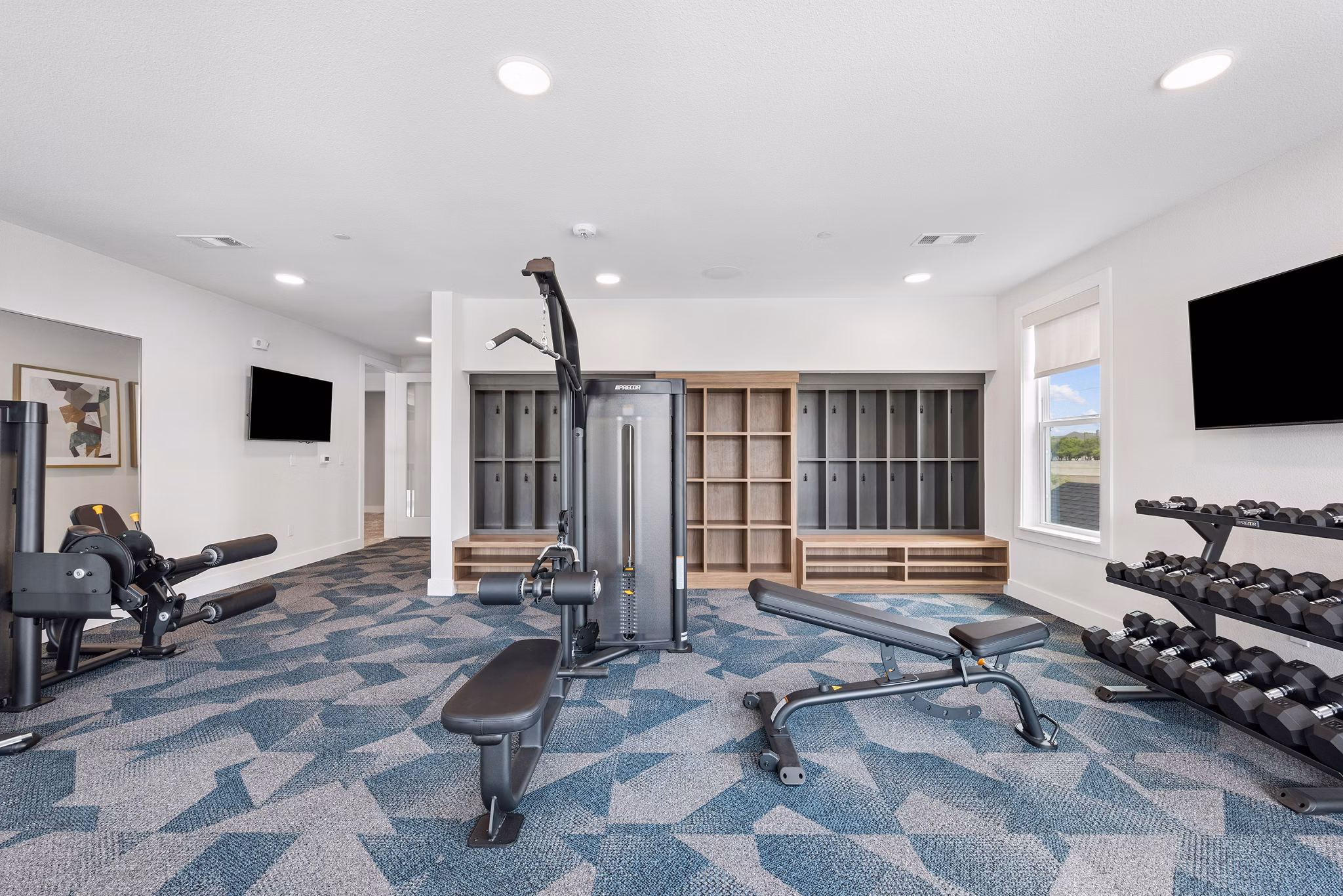 fitness center at Elate Bent Tree Apartments 