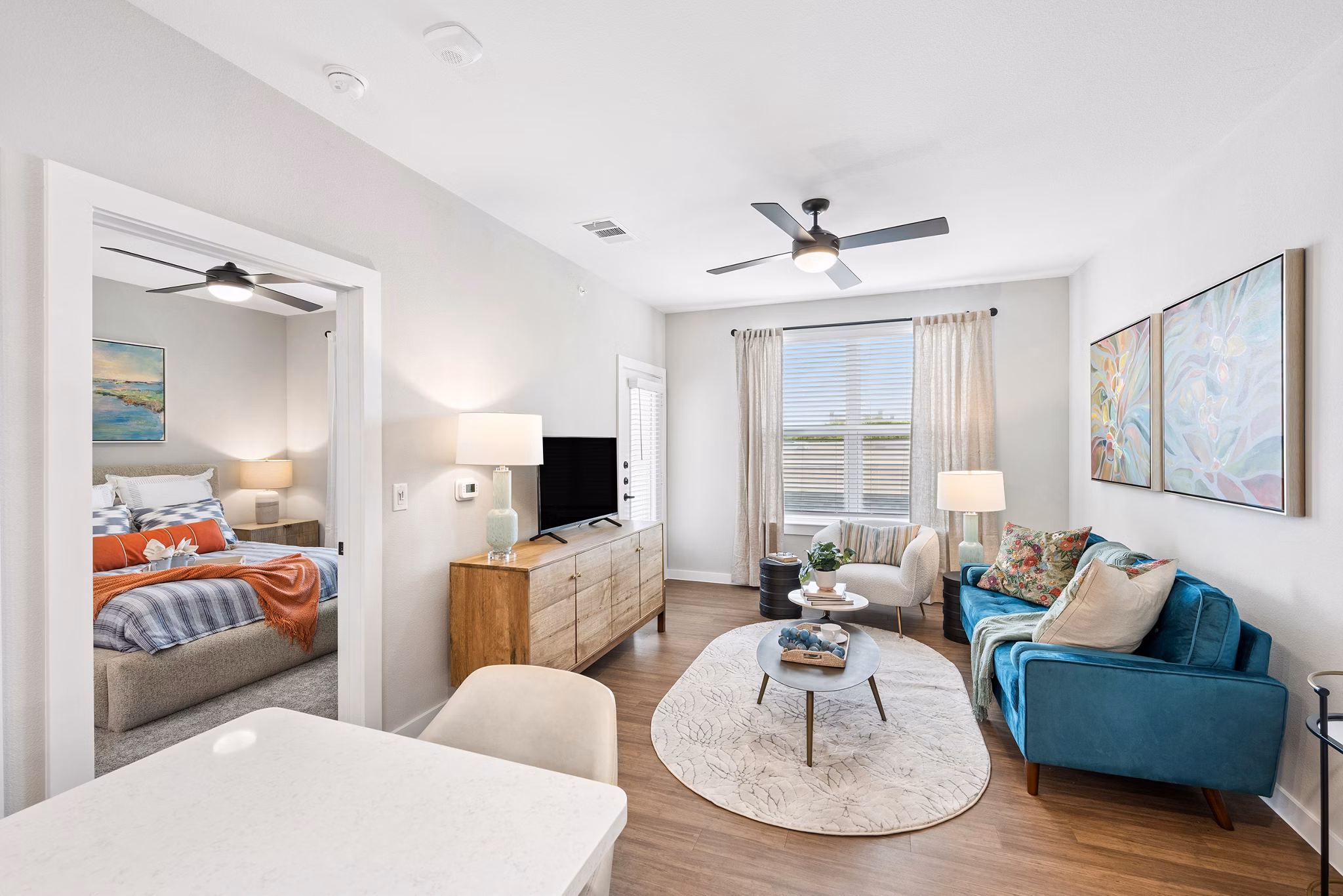 living room at Elate Bent Tree Apartments 