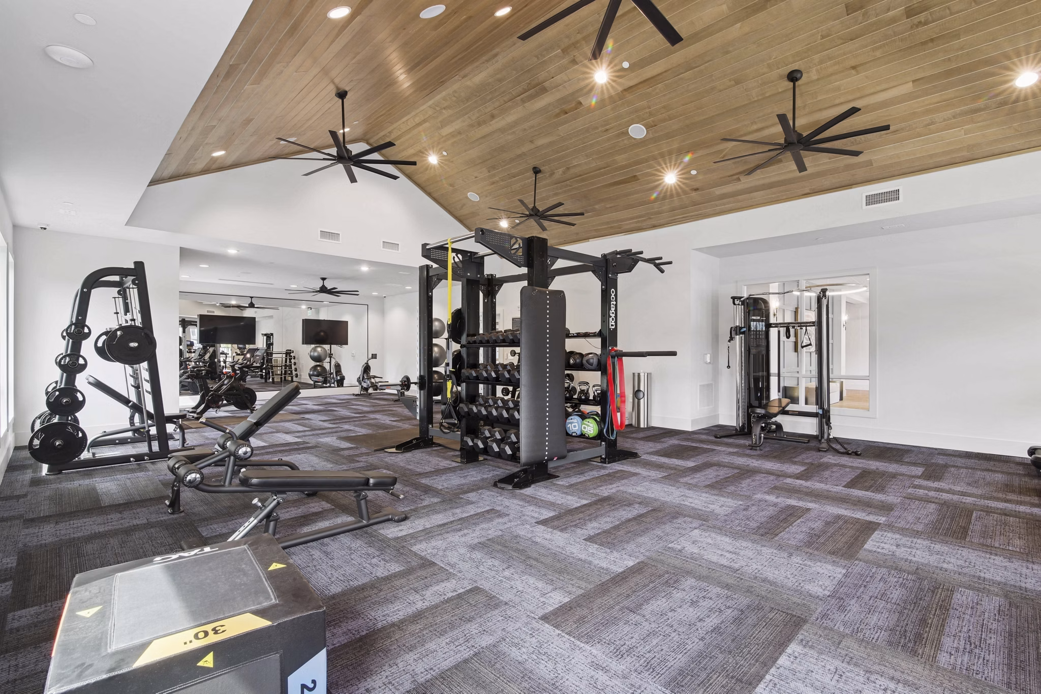 fitness center at Render Turner Lake Apartments