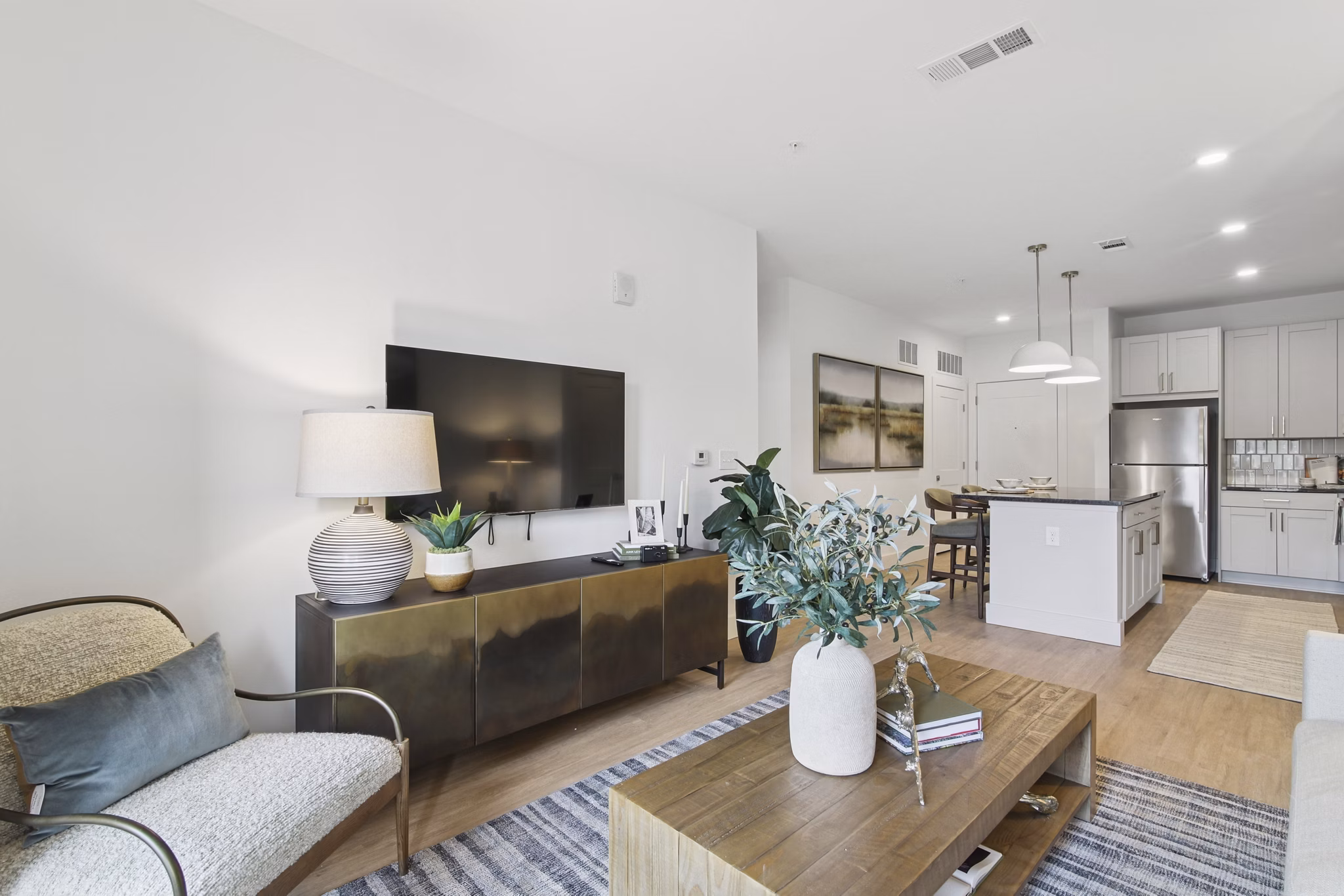 living room at Render Turner Lake Apartments