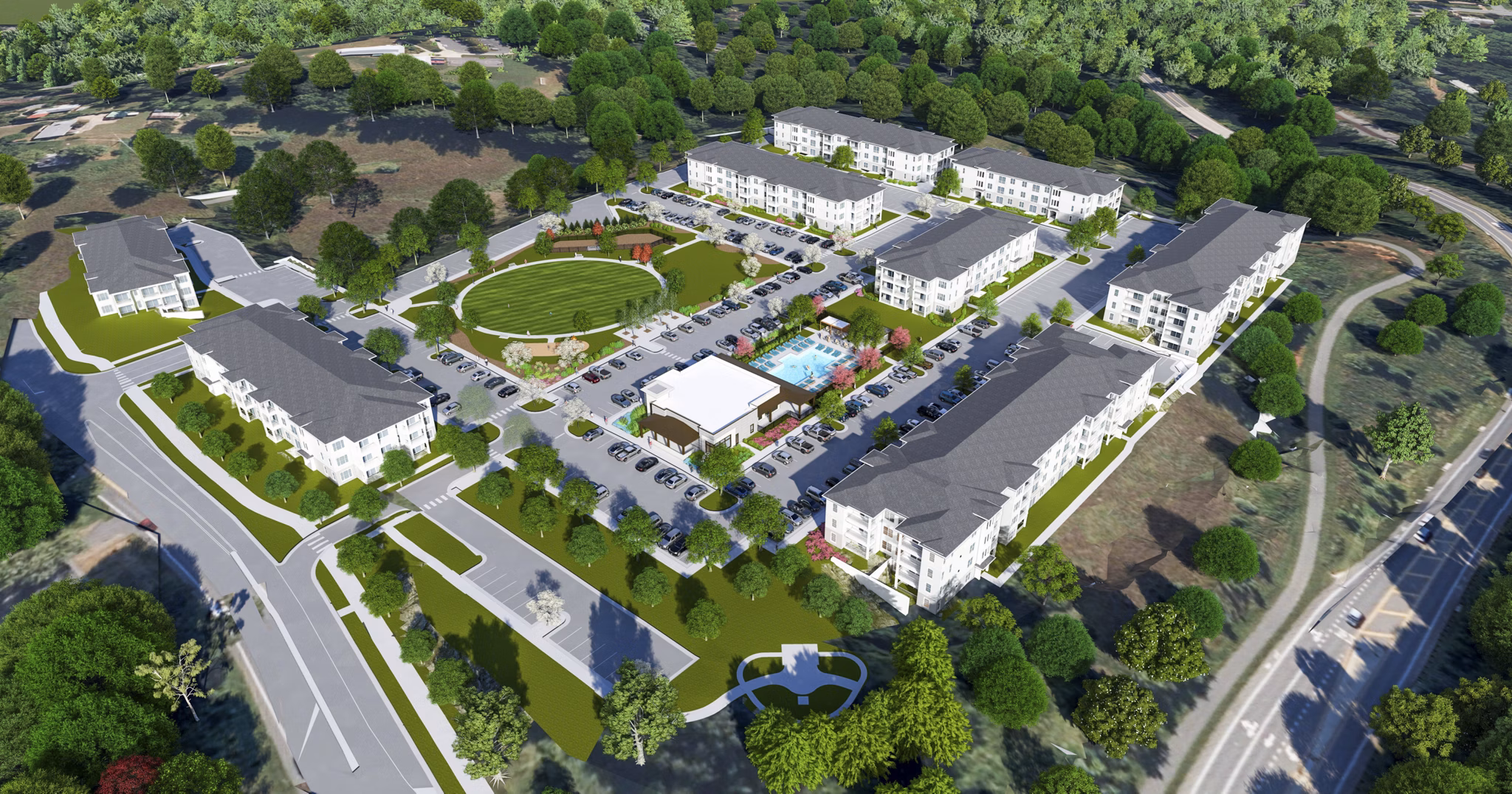 rendering at Rio Point Apartments