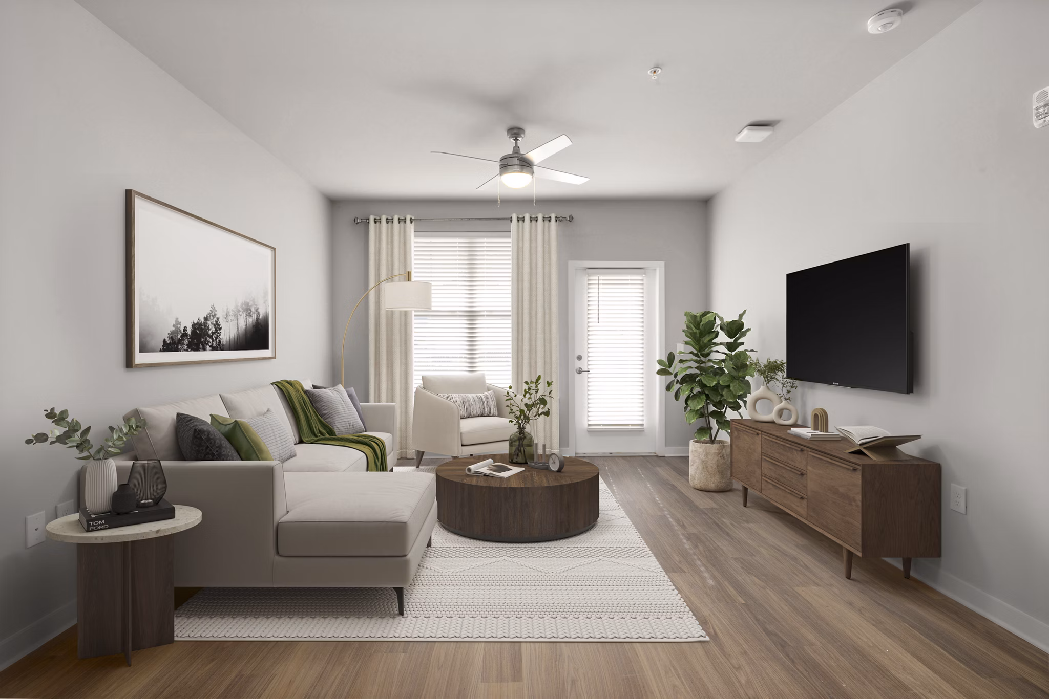 Living Room at Easton at Mountain Island Apartments