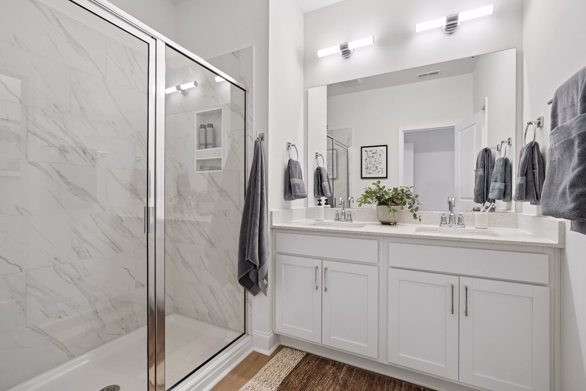 Bathroom at Groves Apartments