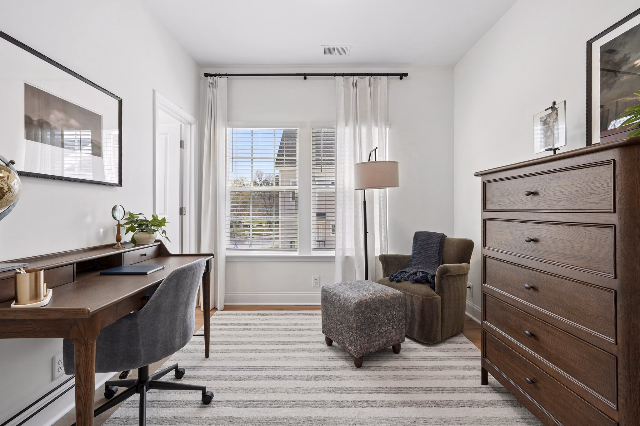 Living Room at Groves Apartments