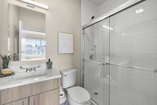 bathroom at The Grandb Apartments