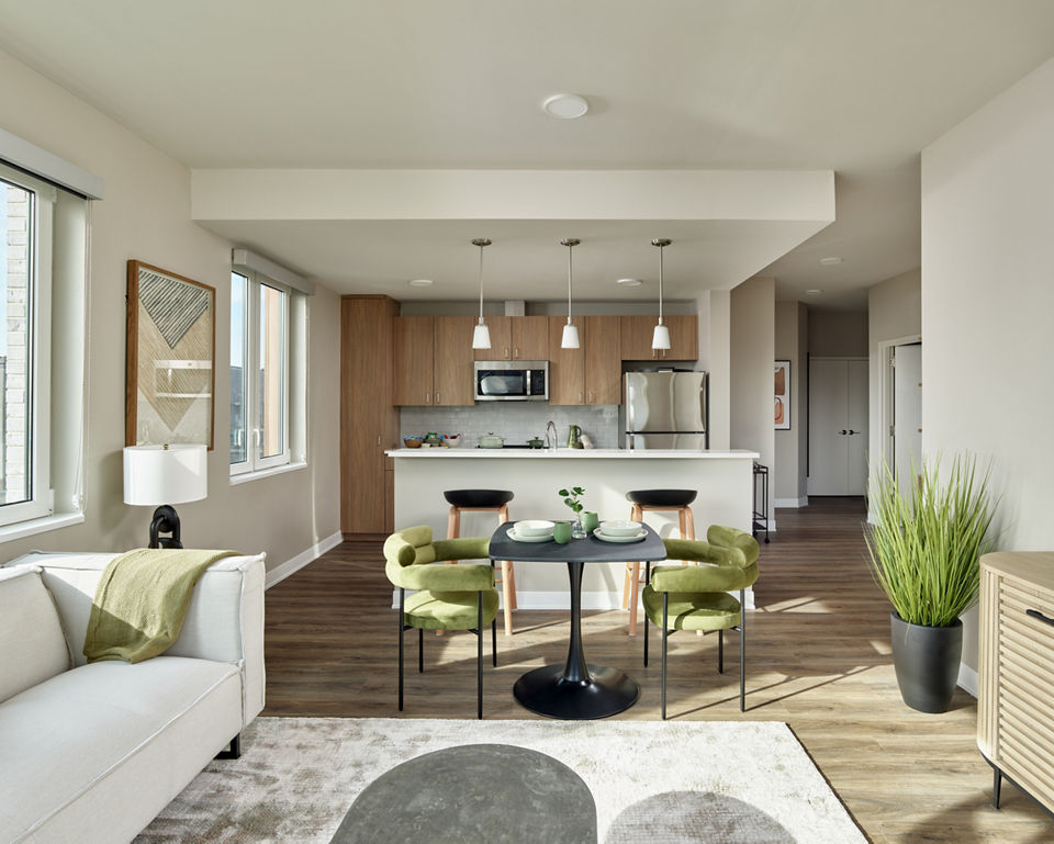 living room at The Grand Apartments