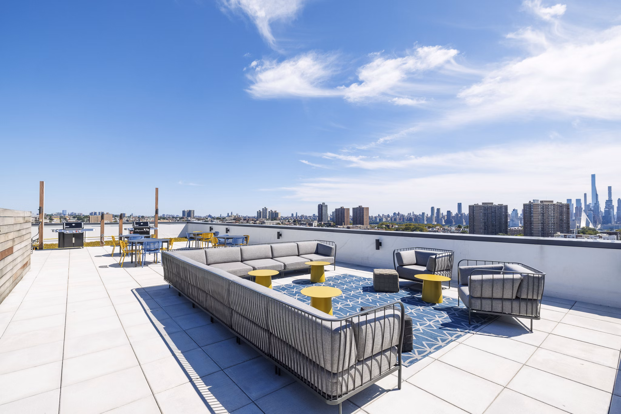 grill area at The Station Apartments 