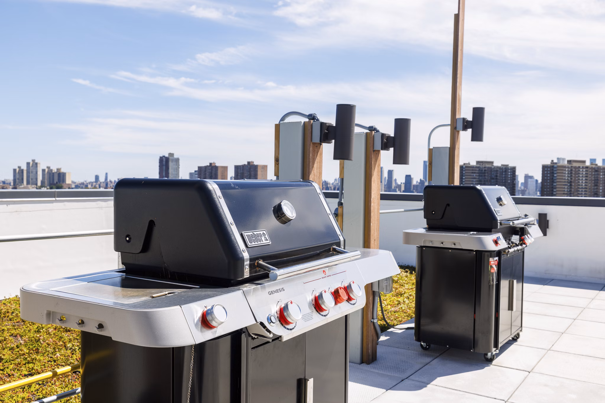 grill area at The Station Apartments 