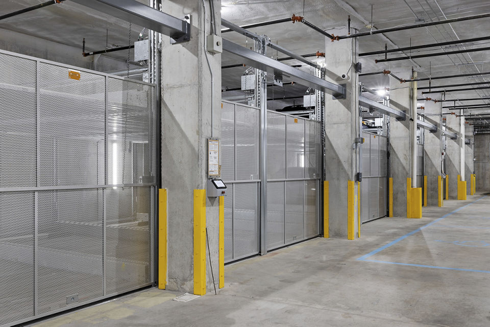 covered parking at The Station Apartments 