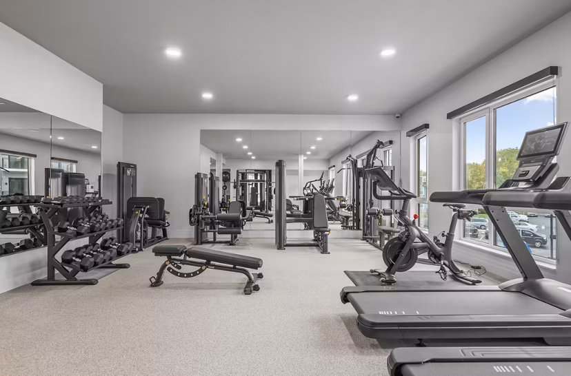 fitness center at Lore Apartments 