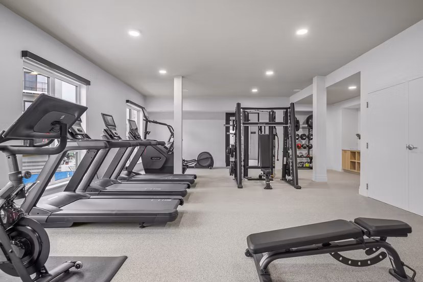 fitness center at Lore Apartments 