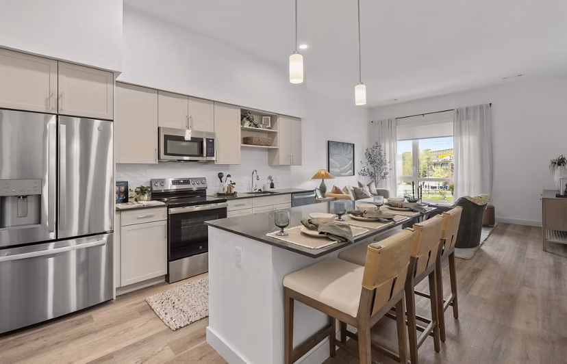 kitchen at Lore Apartments 