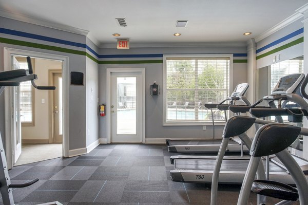 fitness center at Monterey Village Apartments
