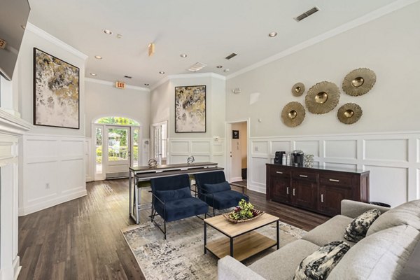 living room at Monterey Village Apartments