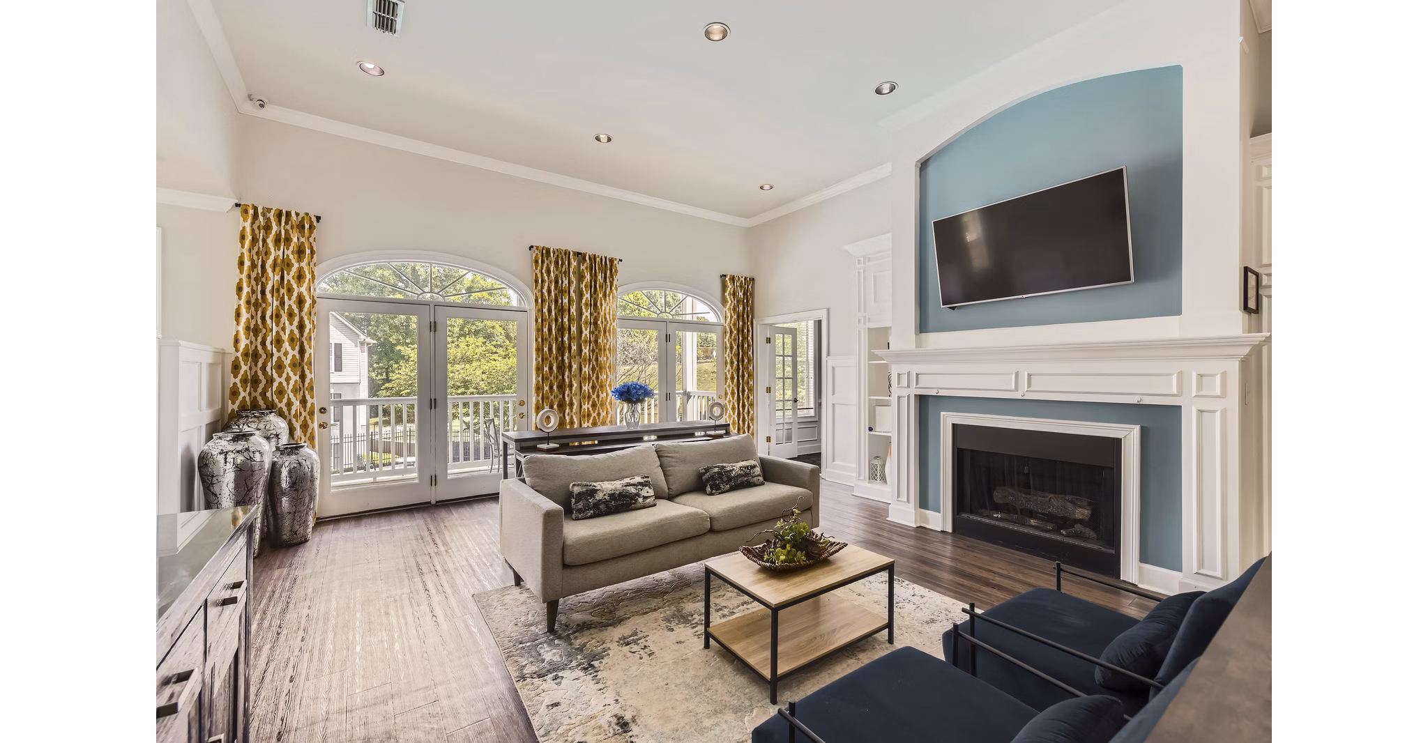 living room at Monterey Village Apartments