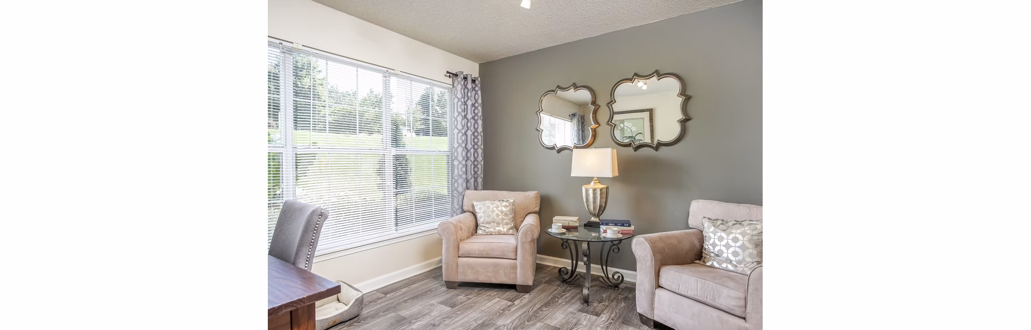 living room at Monterey Village Apartments