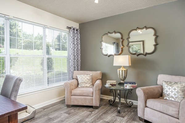 living room at Monterey Village Apartments