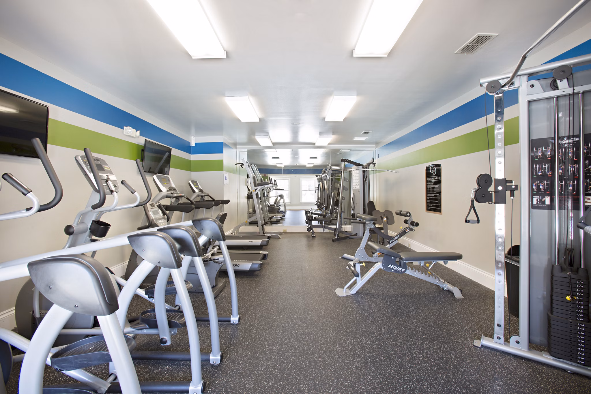 fitness center at Peachtree Landing