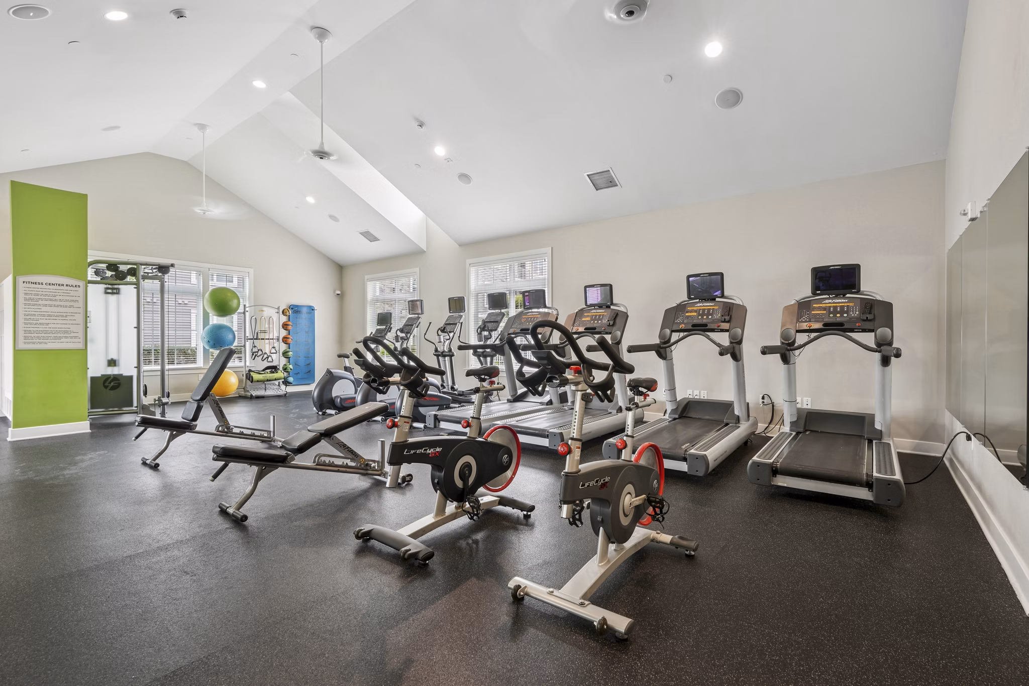 fitness center at Parc Westborough Apartments