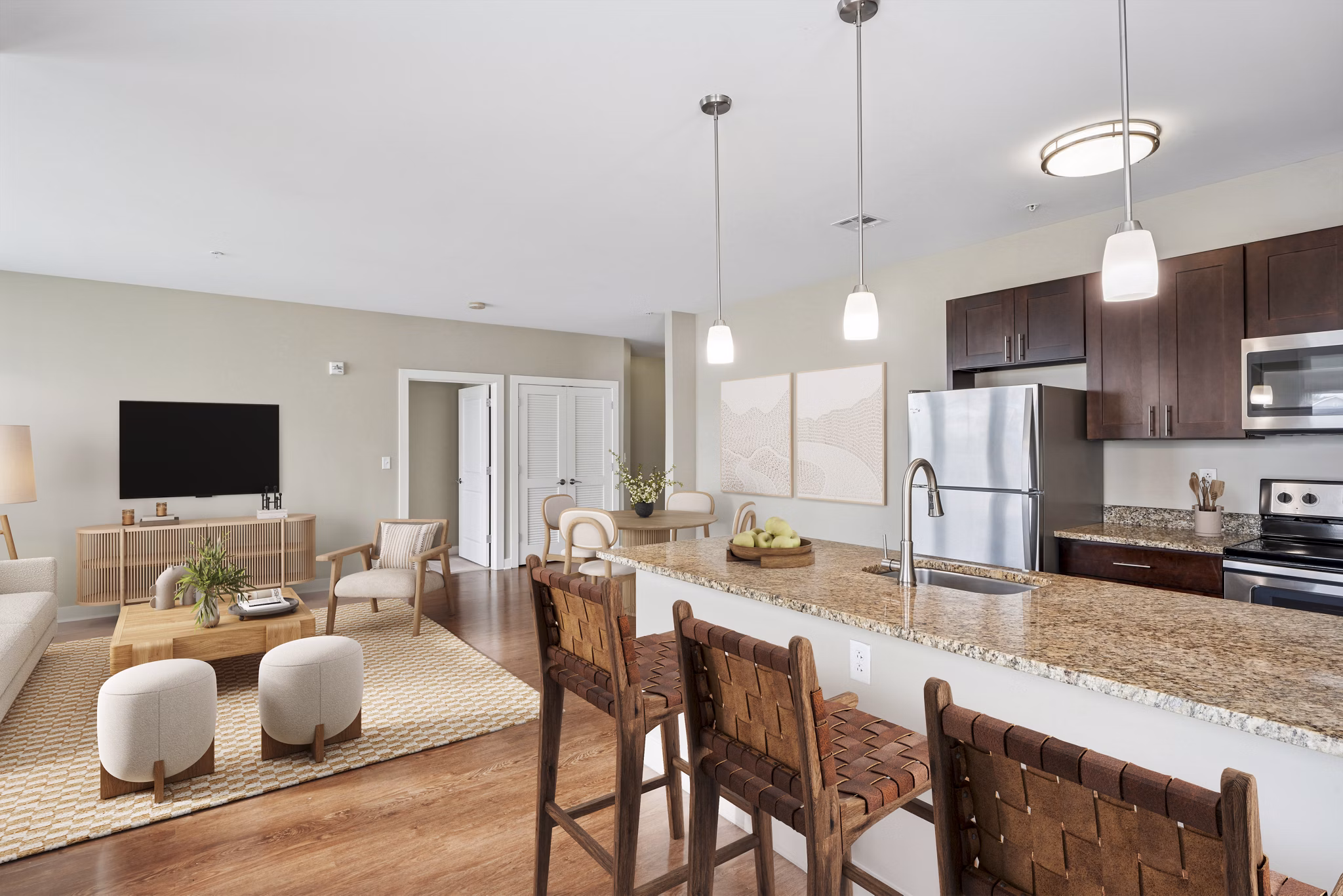 Kitchen at Parc Westborough Apartments