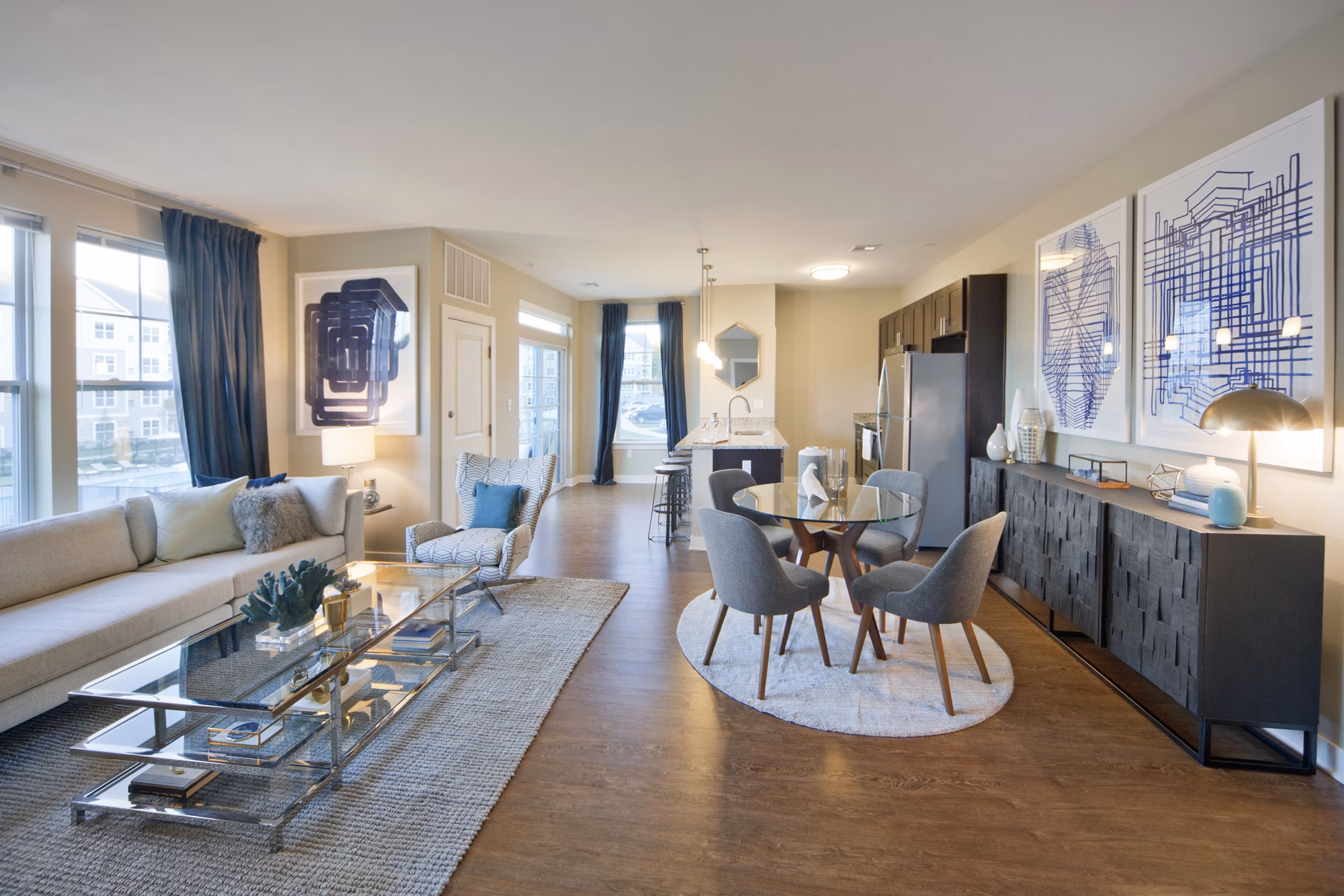 living room at Parc Westborough Apartments