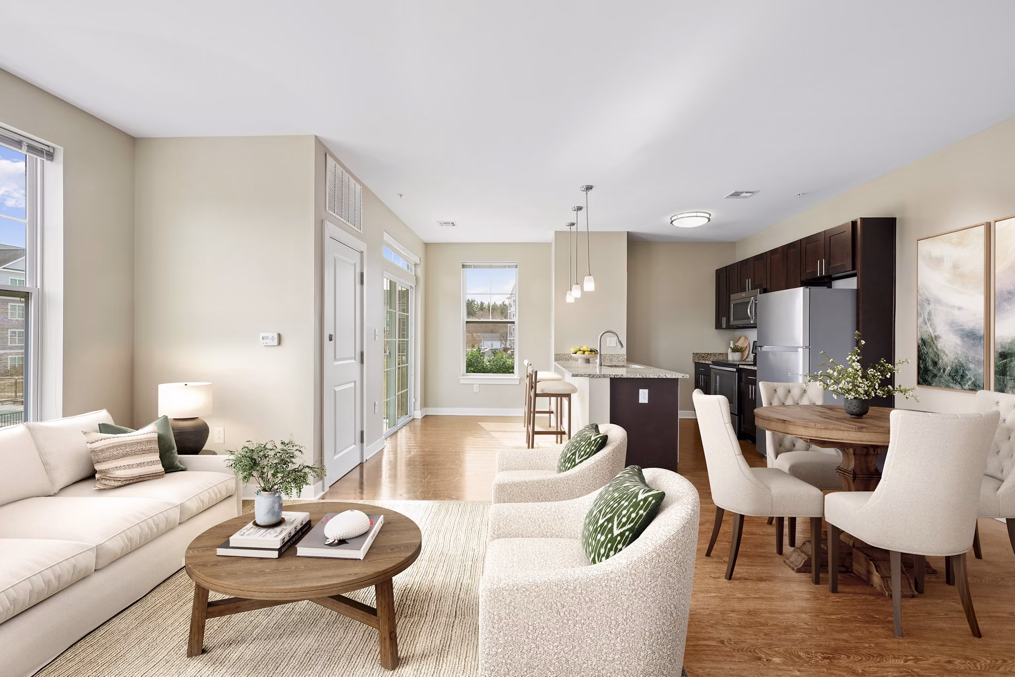 Living Room at Parc Westborough Apartments
