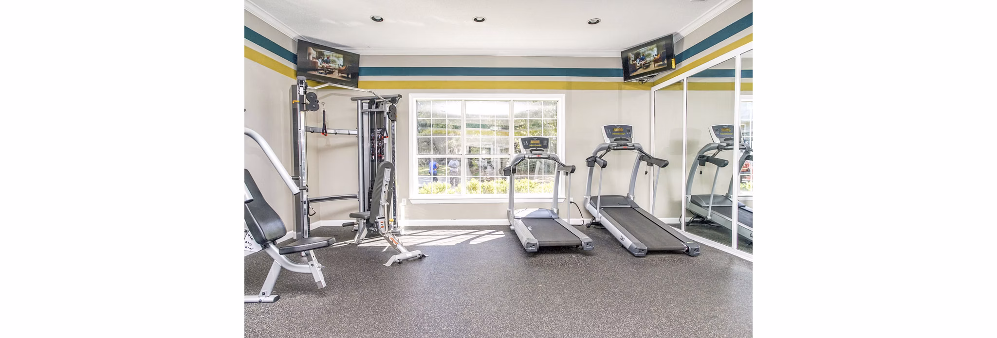 fitness center at Eastwood Village Apartments