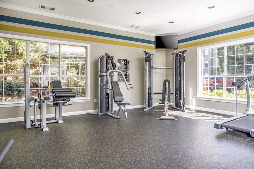 fitness center at Eastwood Village Apartments