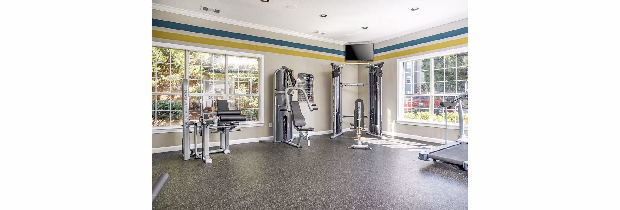 fitness center at Eastwood Village Apartments