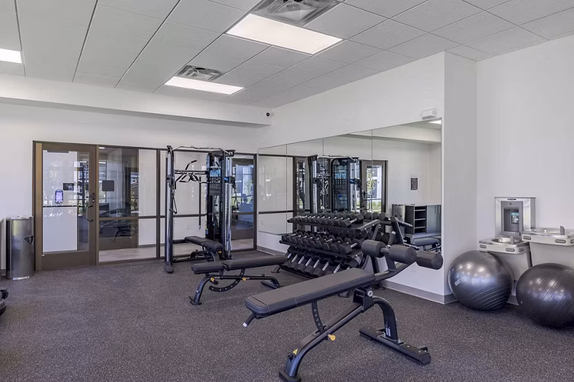 fitness center at Ovation Apartments